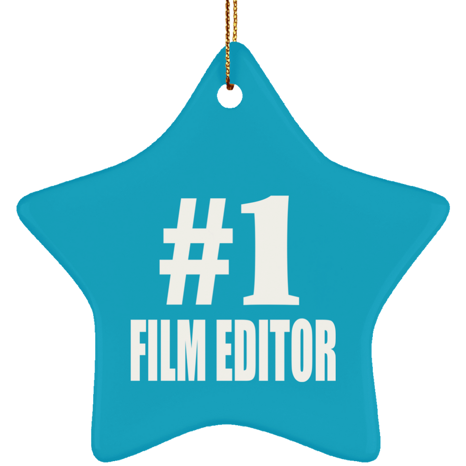 Number One #1 Film Editor - Star Ornament