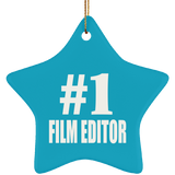 Number One #1 Film Editor - Star Ornament