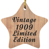 115th Birthday Vintage 1909 Limited Edition - Star Ornament C