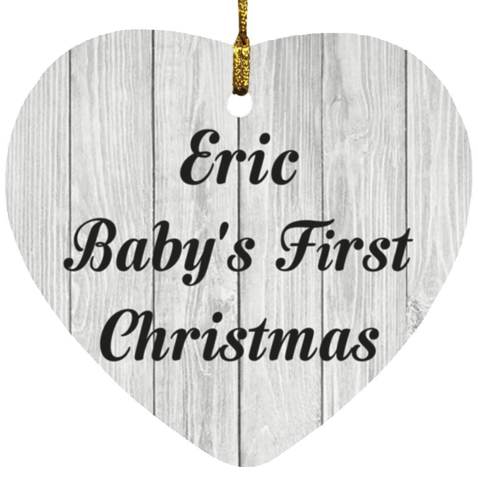 Eric Baby's First Christmas - Heart Ornament F