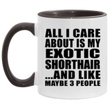 All I Care About Is My Exotic Shorthair - 11oz Accent Mug Black