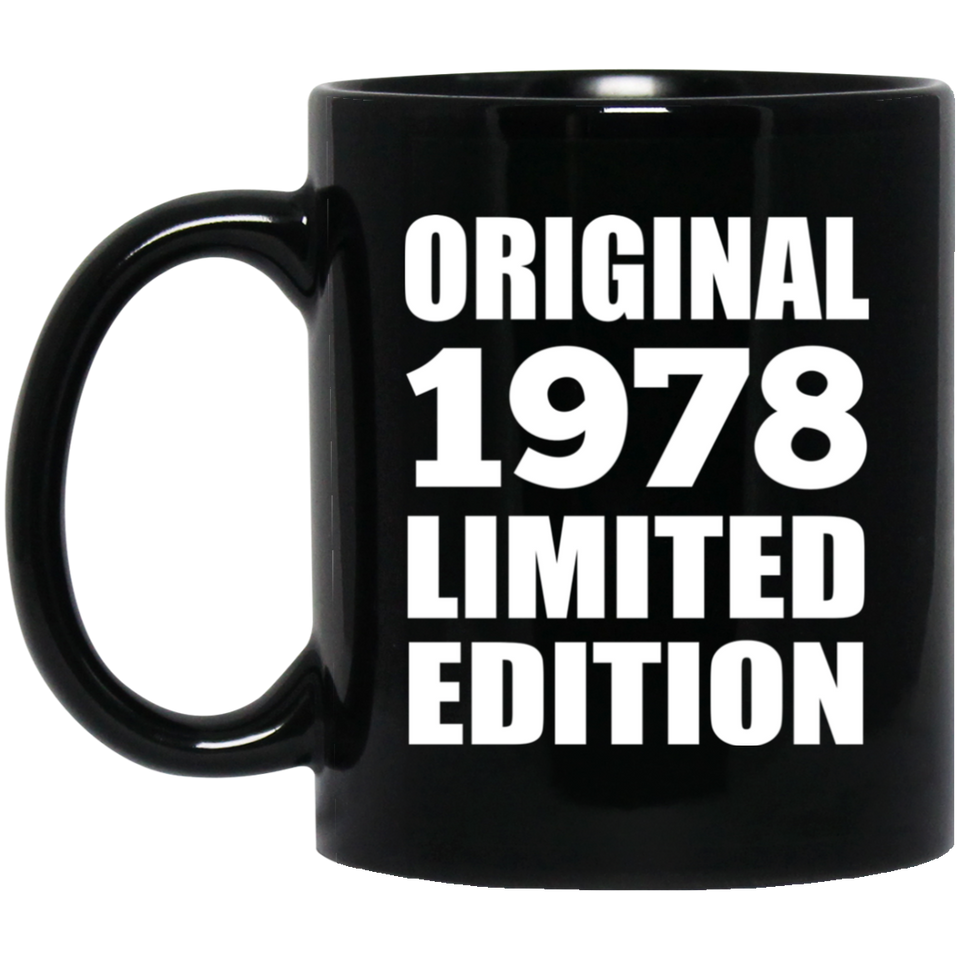 46th Birthday Original 1978 Limited Edition - 11oz Coffee Mug Black