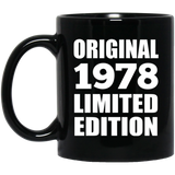 46th Birthday Original 1978 Limited Edition - 11oz Coffee Mug Black