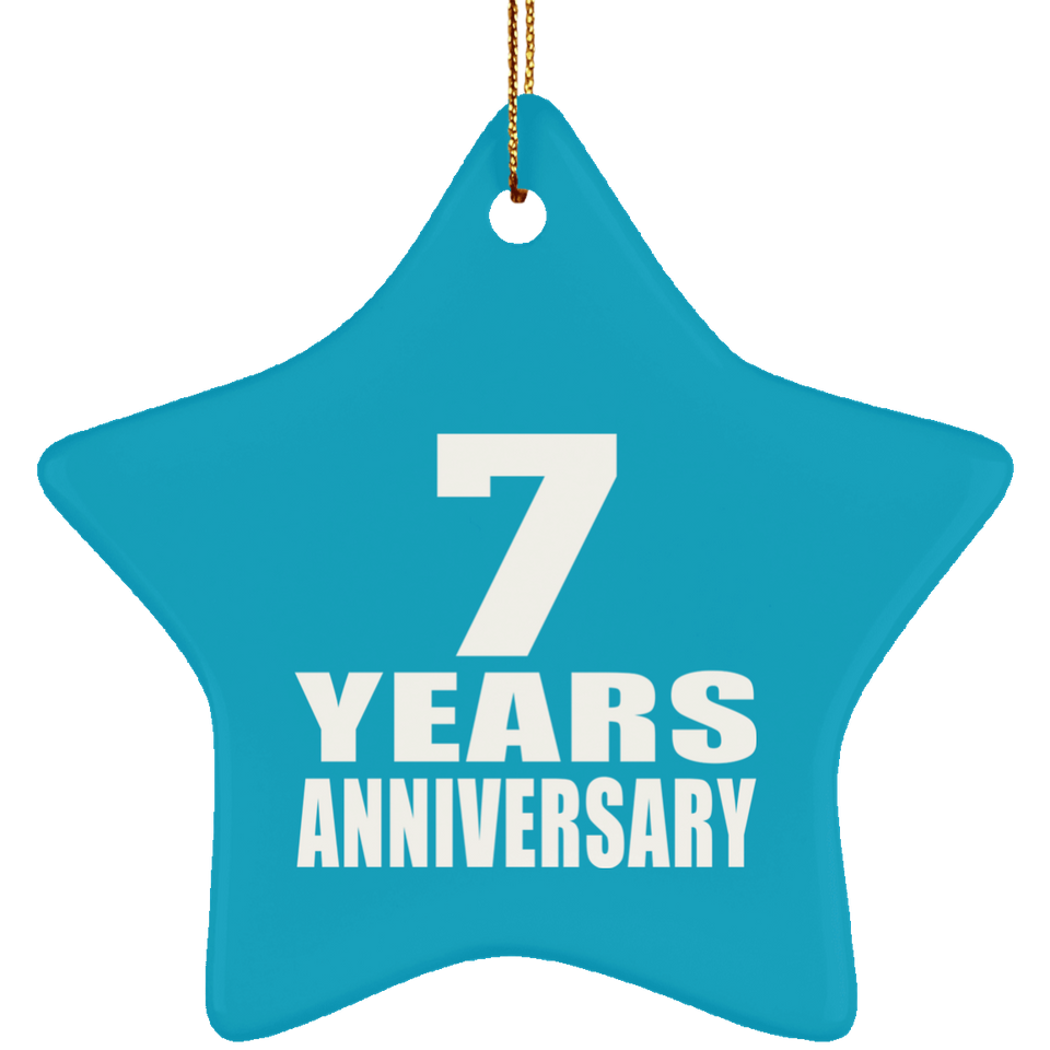 7th Anniversary 7 Years - Star Ornament