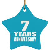 7th Anniversary 7 Years - Star Ornament