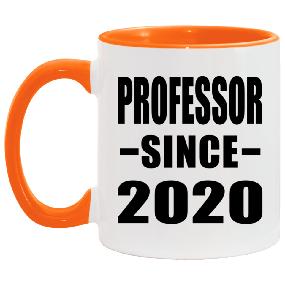 Professor Since 2020 - 11oz Accent Mug Orange