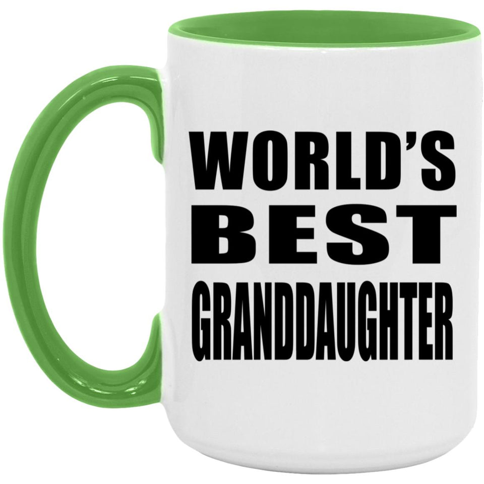 World's Best Granddaughter - 15oz Accent Mug Green