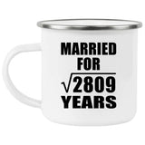 53rd Anniversary Married For Square Root of 2809 Years - 12oz Camping Mug