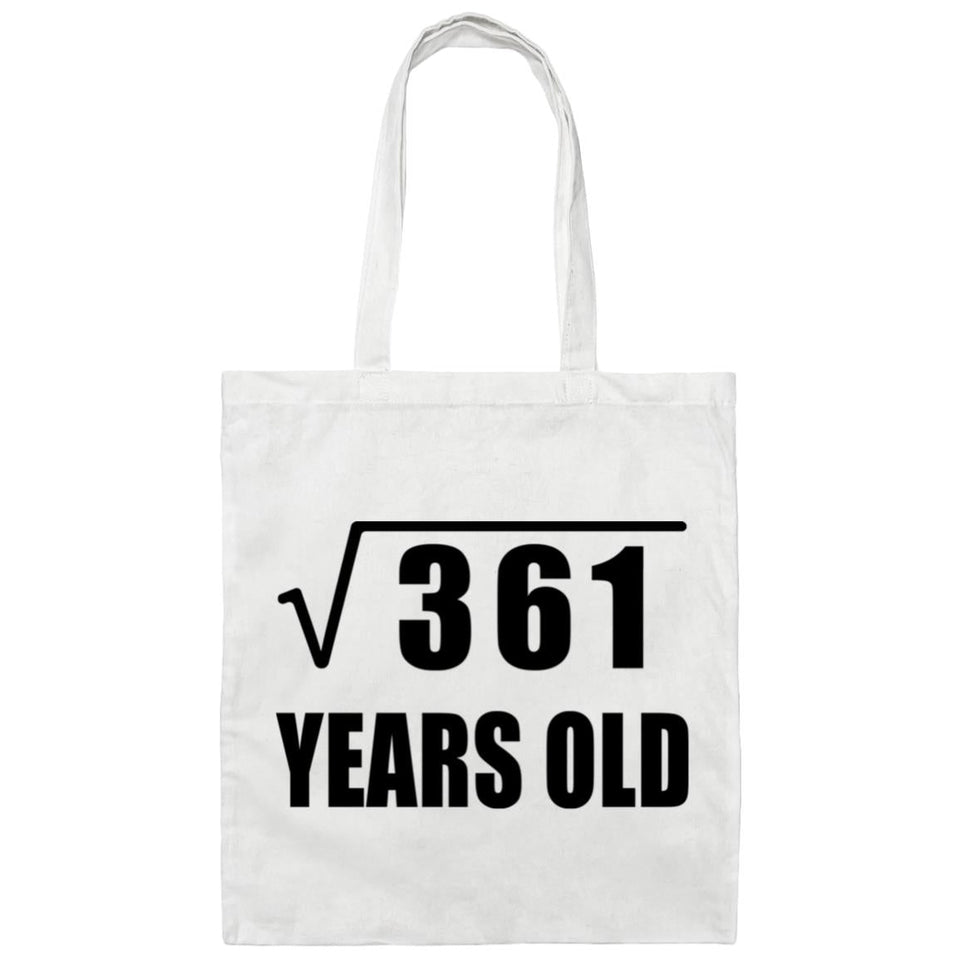 19th Birthday Square Root of 361 Years Old - Tote Bag White