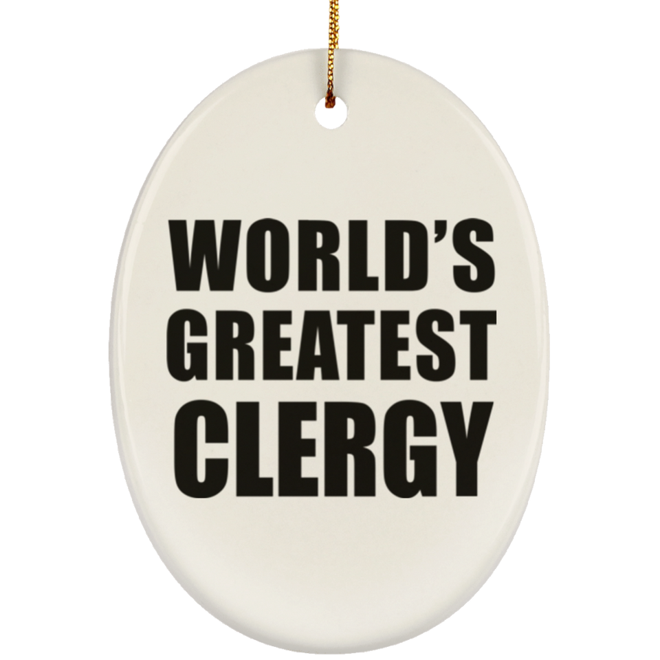 World's Greatest Clergy - Oval Ornament