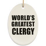 World's Greatest Clergy - Oval Ornament