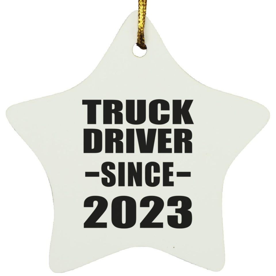 Truck Driver Since 2023 - Star Ornament