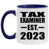 Tax Examiner Established Est. 2023 - 11oz Accent Mug Purple