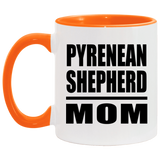 Pyrenean Shepherd Mom - 11oz Accent Mug Orange