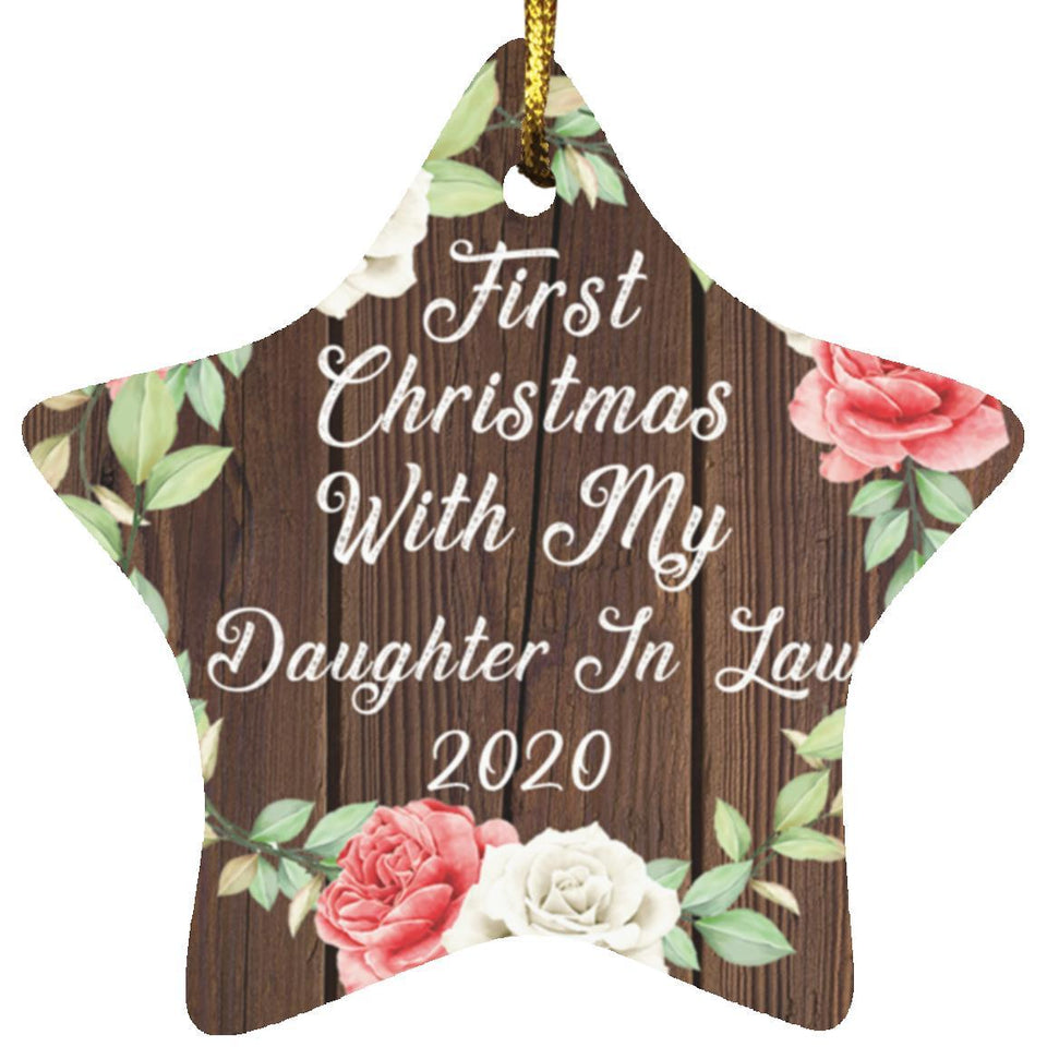 First Christmas With My Daughter In Law 2020 - Star Ornament A