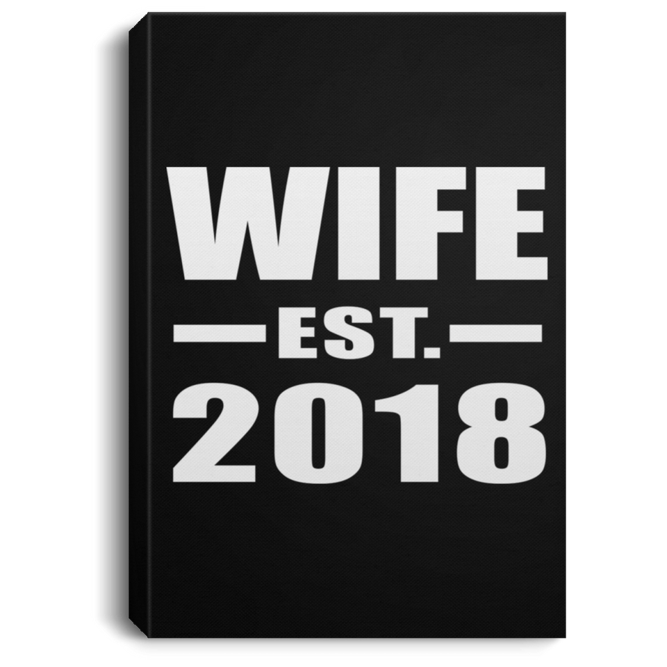 Wife Established EST. 2018 - Canvas Portrait