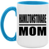 Hamiltonstovare Mom - 15oz Accent Mug Blue