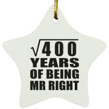 20th Anniversary Square Root of 400 Years of Being Mr Right - Star Ornament