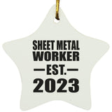 Sheet Metal Worker Established EST. 2023 - Star Ornament