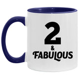 2nd Birthday 2 & Fabulous - 11oz Accent Mug Purple