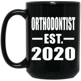 Orthodontist Established EST. 2020 - 15oz Coffee Mug Black
