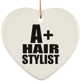 A+ Hair Stylist - Heart Ornament