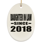 Daughter In Law Since 2018 - Oval Ornament