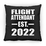 Flight Attendant Established EST. 2022 - Throw Pillow Black