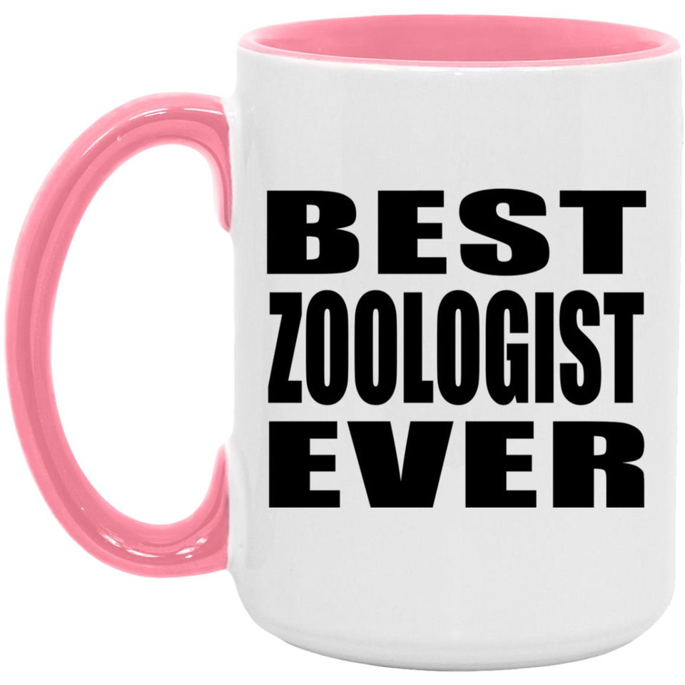 Best Zoologist Ever - 15oz Accent Mug Pink