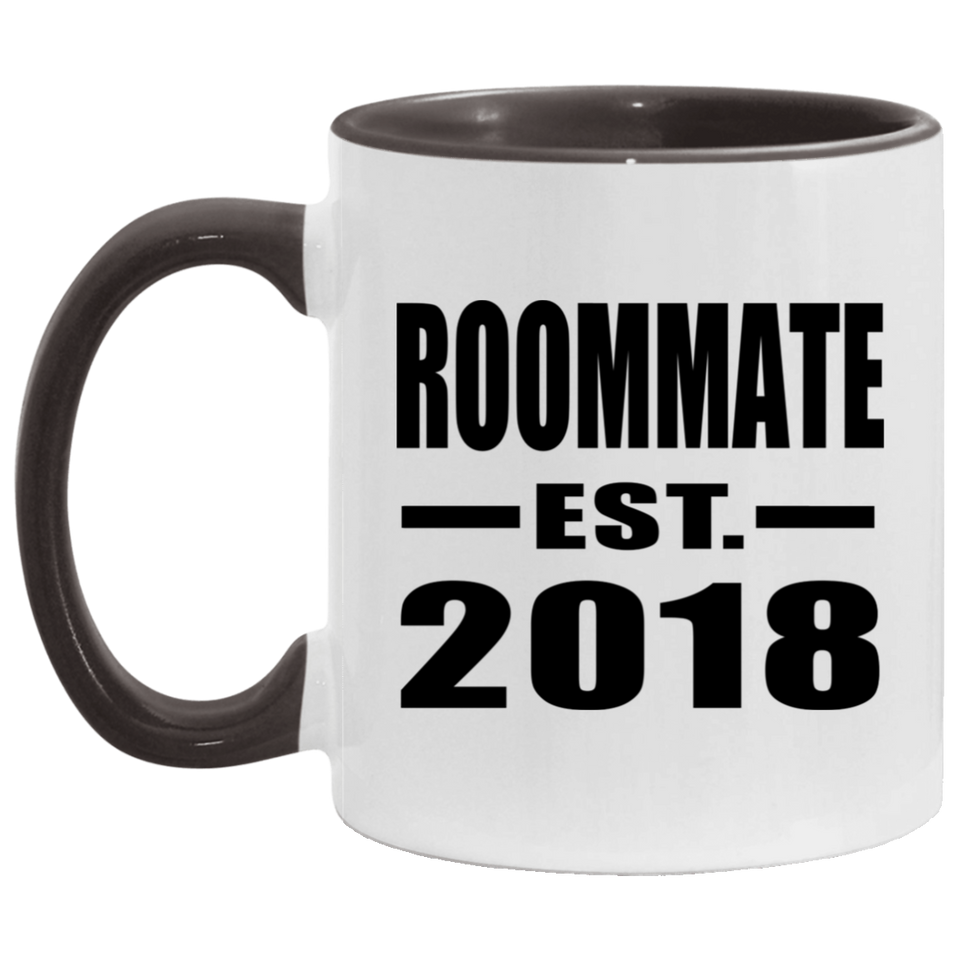 Roommate Est. 2018 - 11oz Accent Mug Black