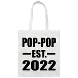 Pop-Pop Established EST. 2022 - Tote Bag White