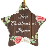 First Christmas As Mama - Star Ornament A