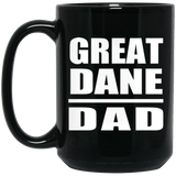 Great Dane Dad - 15oz Coffee Mug Black
