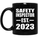 Safety Inspector Established EST. 2023 - 11oz Coffee Mug Black
