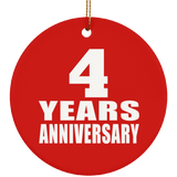 4th Anniversary 4 Years Anniversary - Circle Ornament