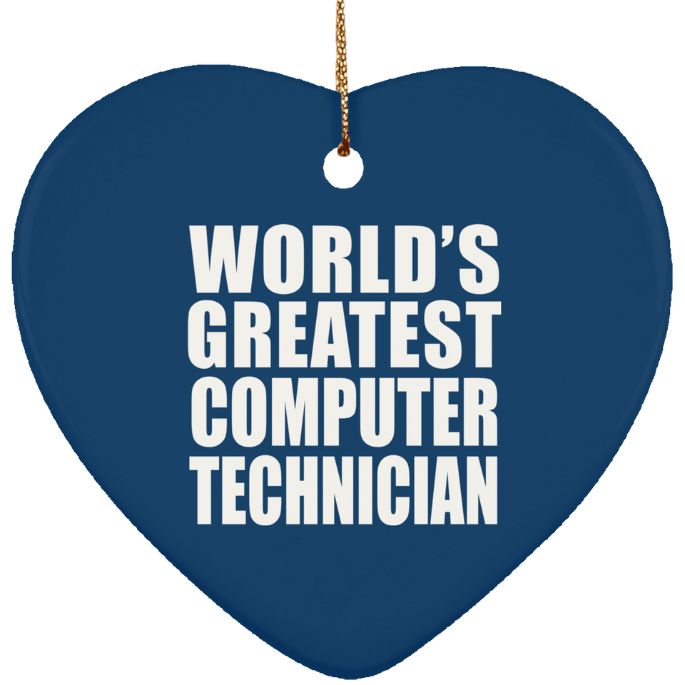World's Greatest Computer Technician - Heart Ornament