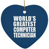 World's Greatest Computer Technician - Heart Ornament