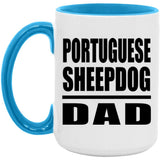 Portuguese Sheepdog Dad - 15oz Accent Mug Blue