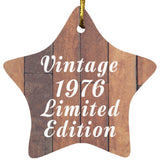 48th Birthday Vintage 1976 Limited Edition - Star Ornament E