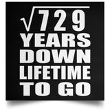 27th Anniversary Square Root of 729 Years Lifetime To Go - Poster Square