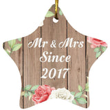 7th Anniversary Mr & Mrs Since 2017 - Star Ornament B