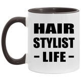 Hair Stylist Life - 11oz Accent Mug Black