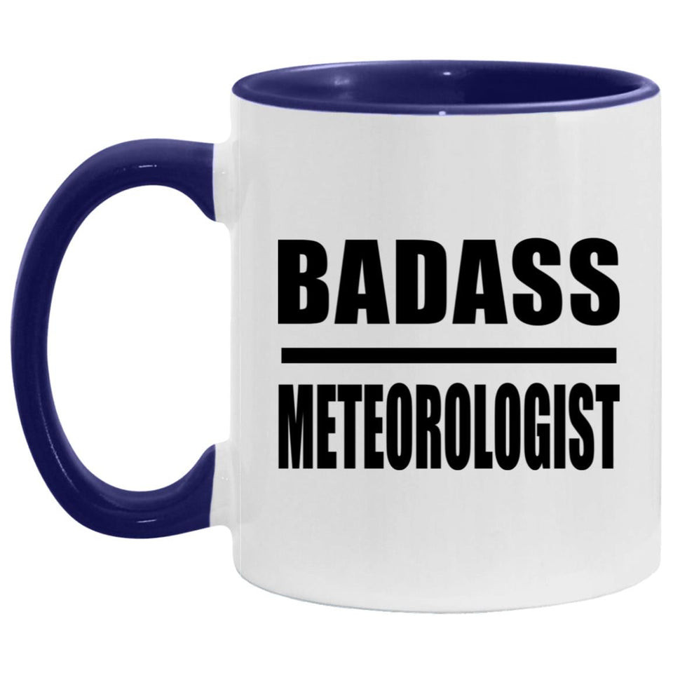 Badass Meteorologist - 11oz Accent Mug Purple