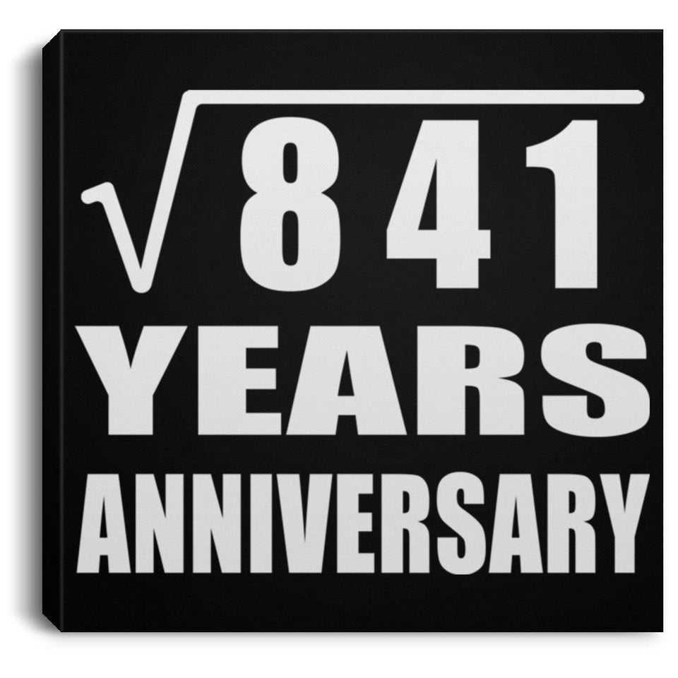 29th Anniversary Square Root of 841 Years Anniversary - Canvas Square