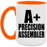 A+ Precision Assembler - 15oz Accent Mug Orange