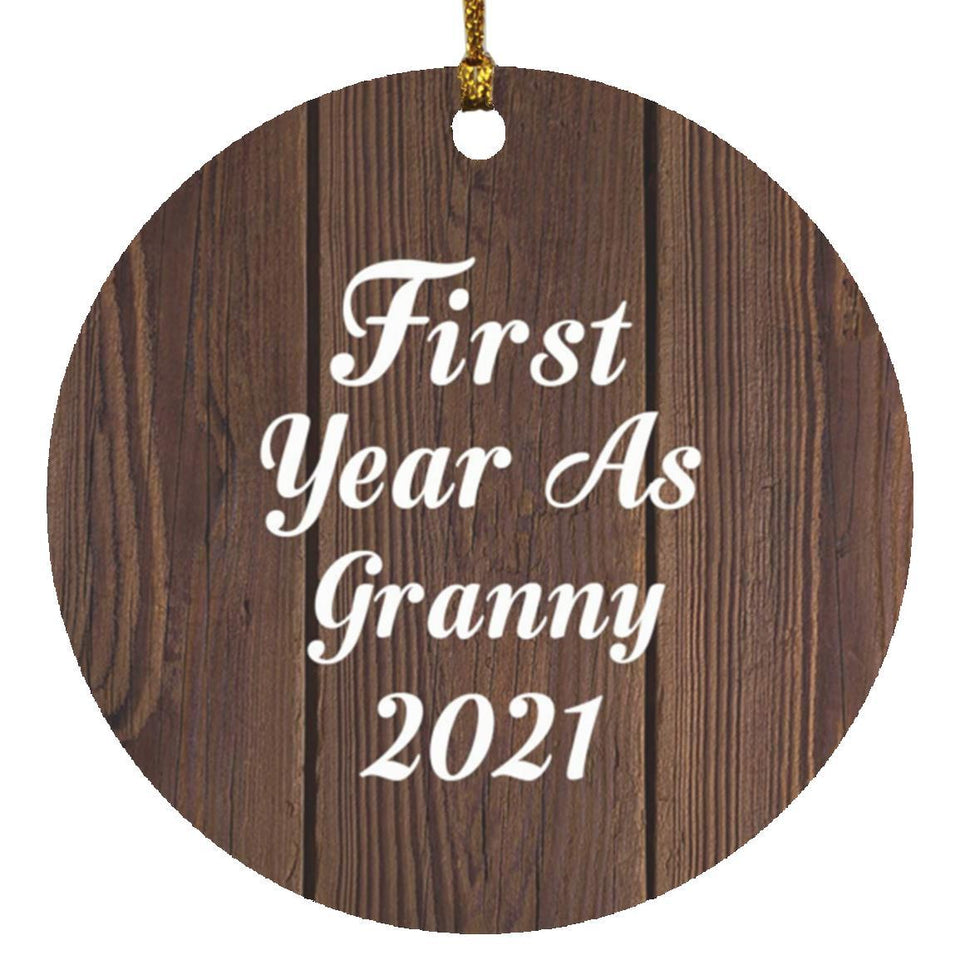 First Year As Granny 2021 - Circle Ornament D