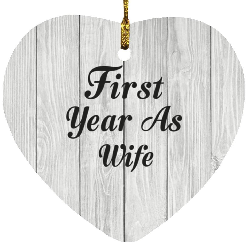 First Year As Wife - Heart Ornament F