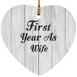 First Year As Wife - Heart Ornament F