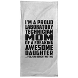 Proud Laboratory Technician Mom Of Awesome Daughter - Hand Towel