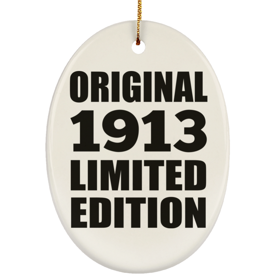 111th Birthday Original 1913 Limited Edition - Oval Ornament